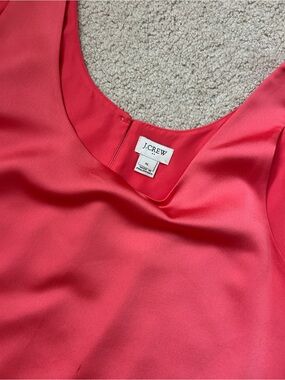 J. Crew Coral Satin Shell Top